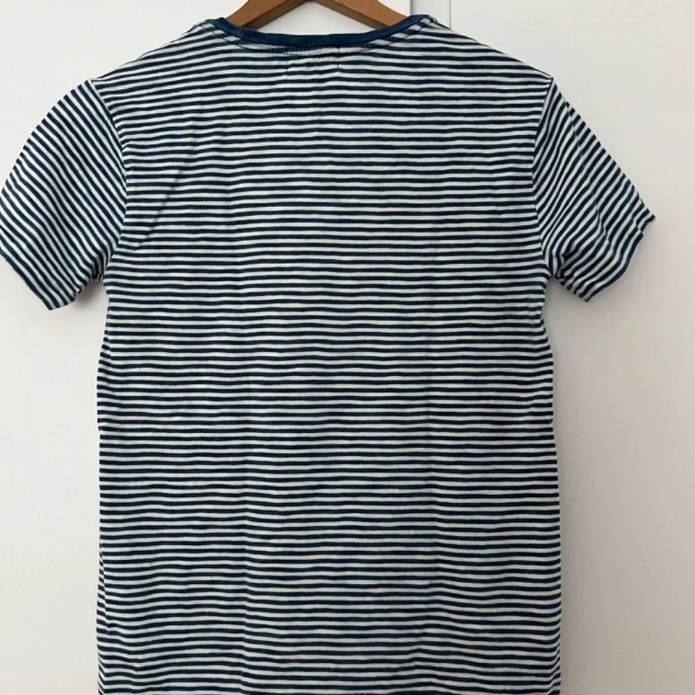 RRL Ralph Lauren Indigo Stripe jersey tee. Size 2 - Picture 2 of 4